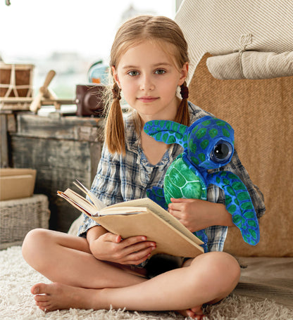 WILD COLLECTION PLUSH - BLUE SEA TURTLE 10"