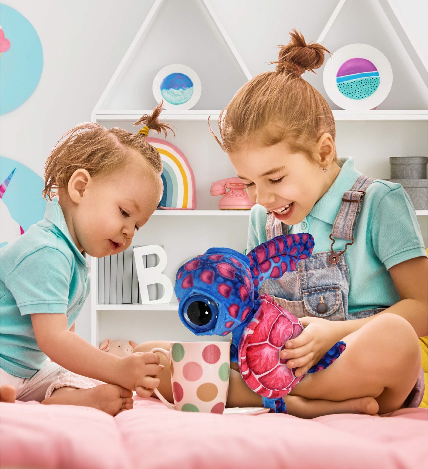 WILD COLLECTION PLUSH - PINK SEA TURTLE 10"