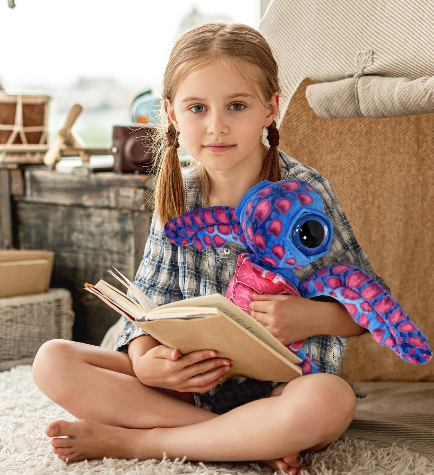 WILD COLLECTION PLUSH - PINK SEA TURTLE 10"