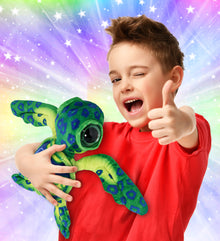 WILD COLLECTION PLUSH - GREEN SEA TURTLE 10"