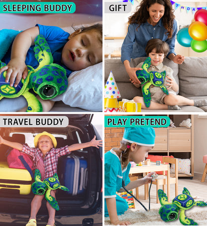 WILD COLLECTION PLUSH - GREEN SEA TURTLE 10"