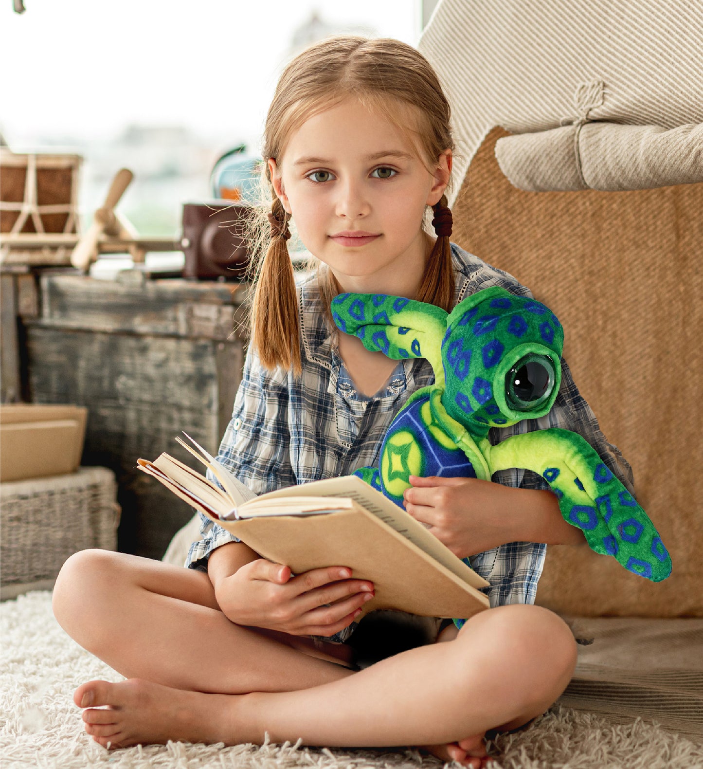 WILD COLLECTION PLUSH - GREEN SEA TURTLE 10"