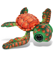 WILD COLLECTION PLUSH - ORANGE SEA TURTLE 10"