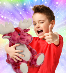 SUPER-SOFT PLUSH - PINK TIE-DYE MOOSE XL 17"