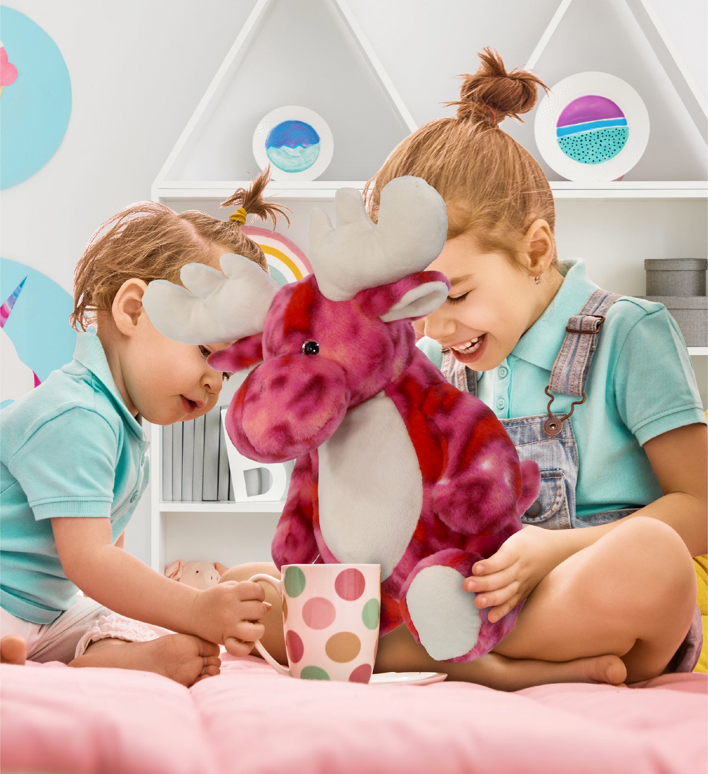SUPER-SOFT PLUSH - PINK TIE-DYE MOOSE XL 17"