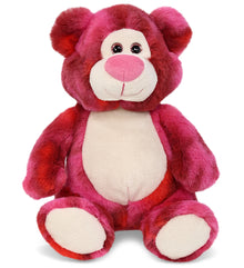 SUPER-SOFT PLUSH - PINK TIE-DYE BEAR 9"