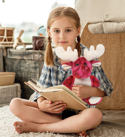 SUPER-SOFT PLUSH - PINK TIE-DYE MOOSE 9"