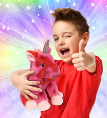 SUPER-SOFT PLUSH - PINK TIE-DYE UNICORN 9"