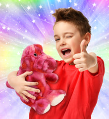 SUPER-SOFT PLUSH - PINK TIE-DYE SITTING ALLIGATOR 8"