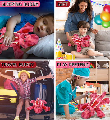 SUPER-SOFT PLUSH - PINK TIE-DYE ALLIGATOR 17"