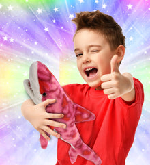SUPER-SOFT PLUSH - PINK TIE-DYE SHARK 23"