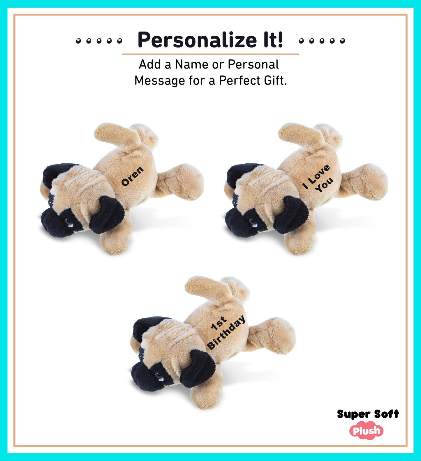 PLUSH MAGNET - PUG DOG