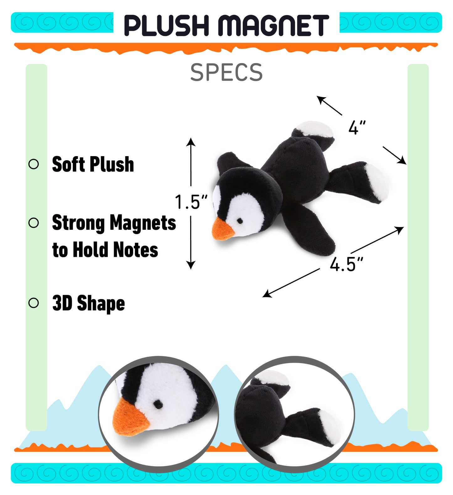 PLUSH MAGNET - PENGUIN