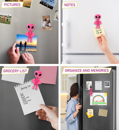 PLUSH MAGNET - PINK ALIEN