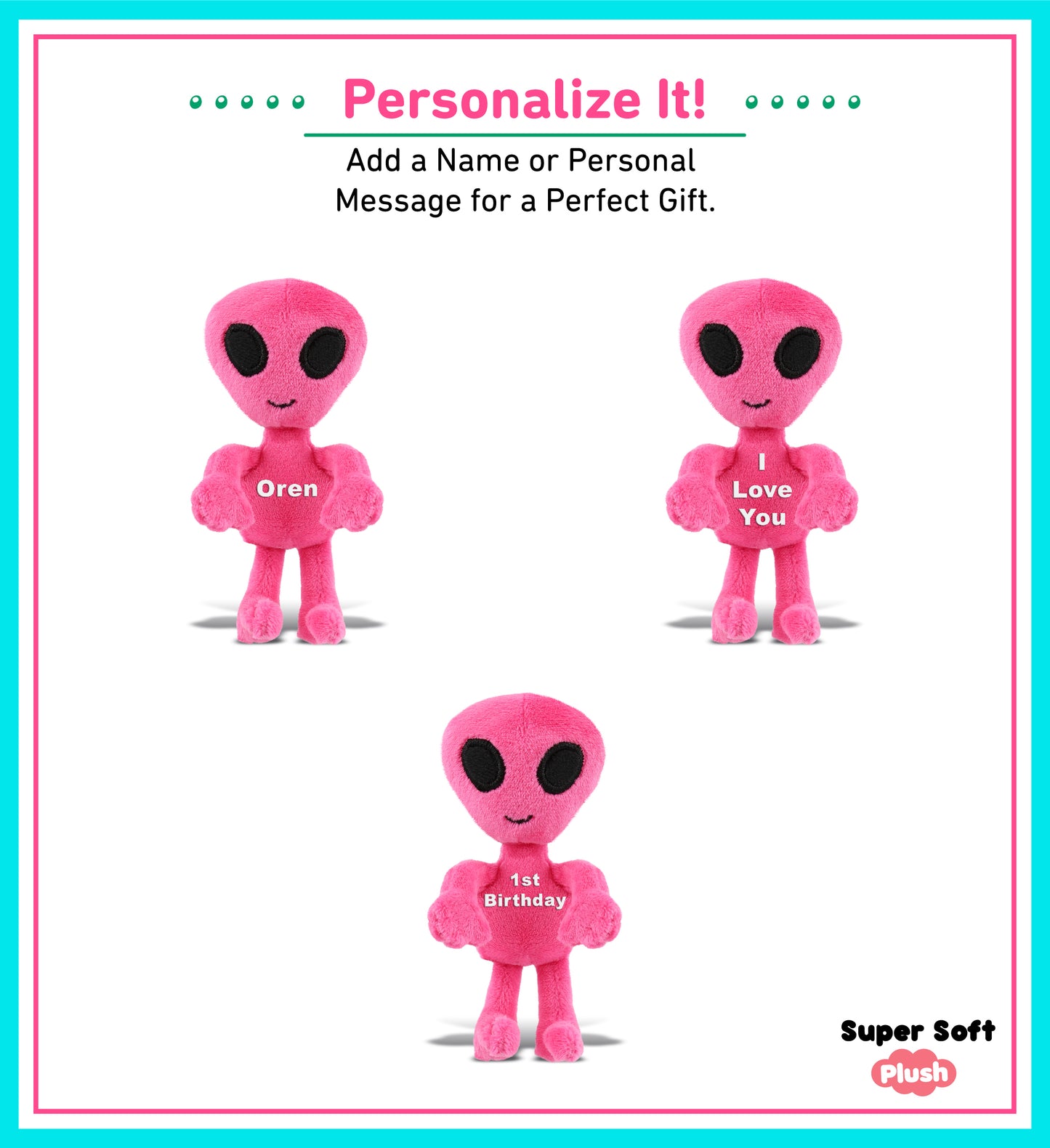 PLUSH MAGNET - PINK ALIEN