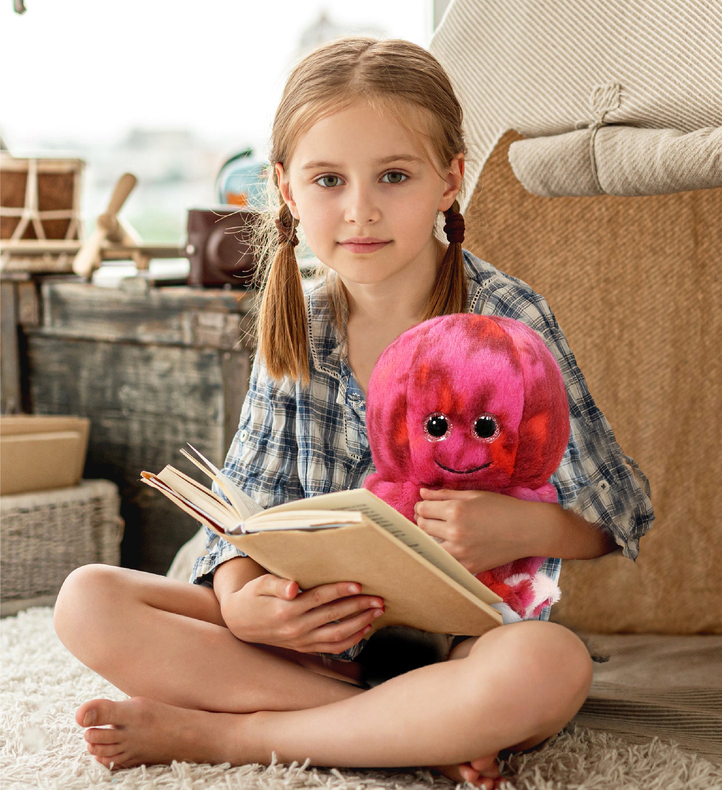 SUPER-SOFT PLUSH - PINK TIE-DYE OCTOPUS 10"