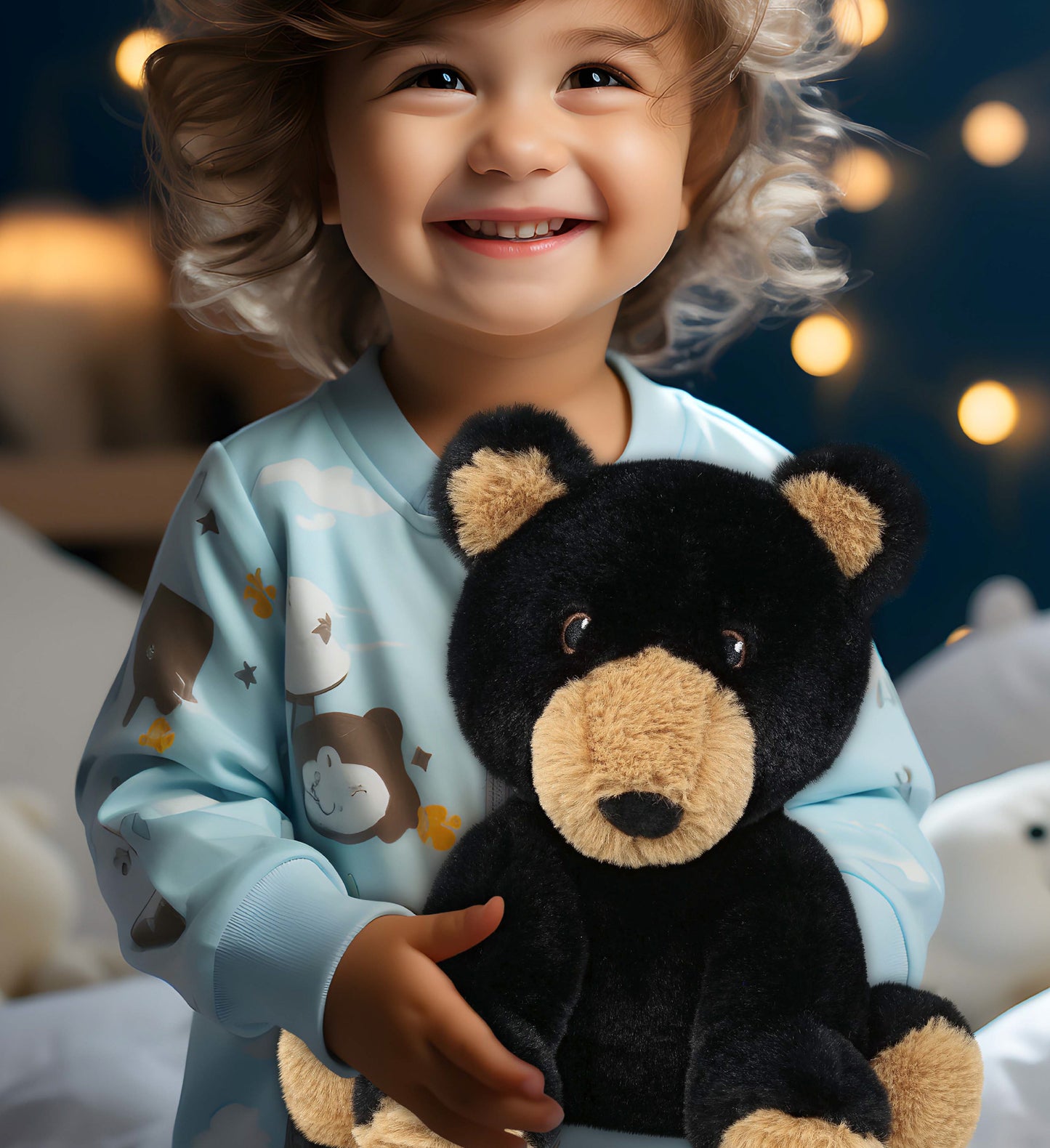 ECO FRIENDLY SUPER-SOFT PLUSH - BLACK BEAR 9"