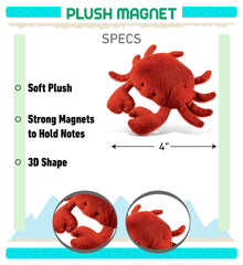 PLUSH MAGNET - RED CRAB