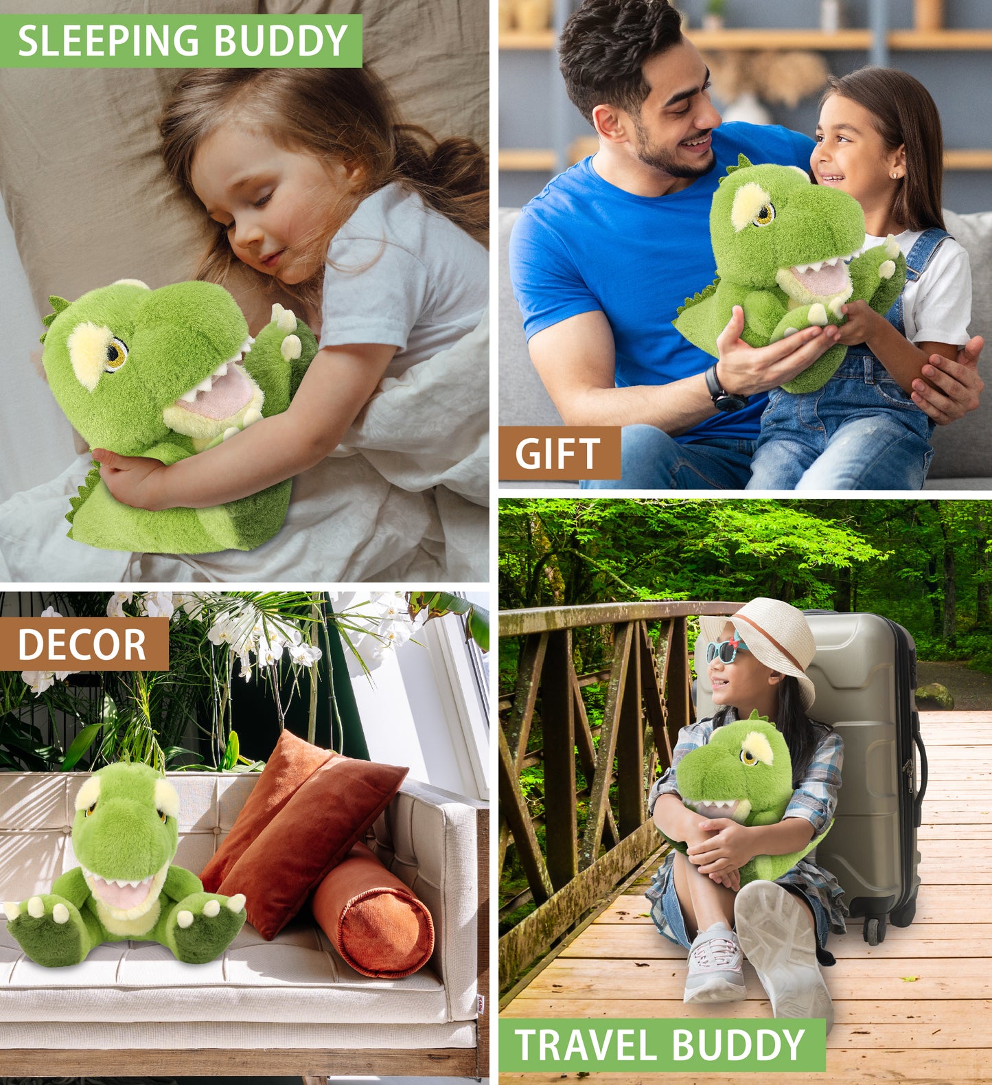 ECO FRIENDLY SUPER-SOFT PLUSH - T-REX DINOSAUR 9"