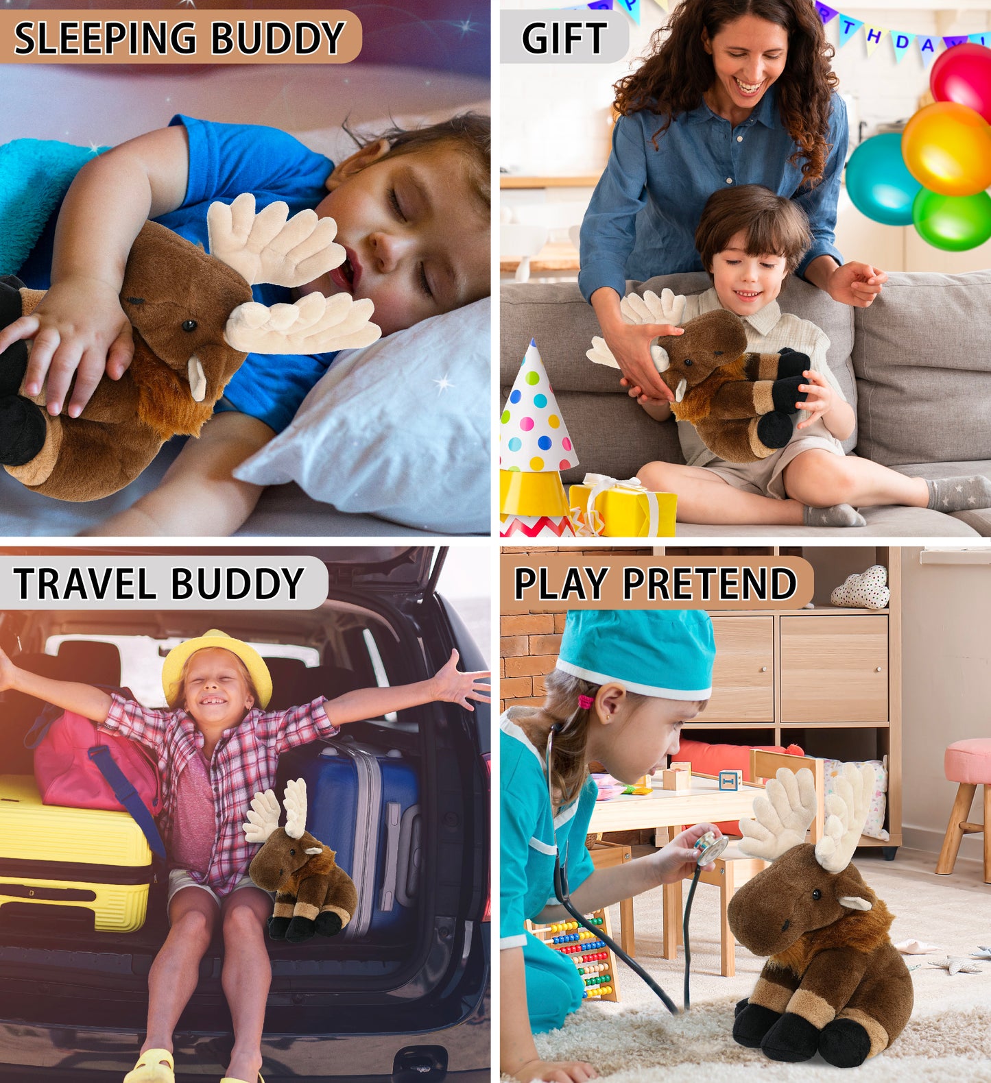 SUPER-SOFT PLUSH - FLOPPY MOOSE 12"