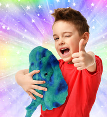SUPER-SOFT PLUSH - BLUE TIE-DYE STINGRAY 20"