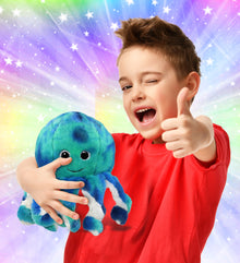 SUPER-SOFT PLUSH - BLUE TIE-DYE OCTOPUS 10"