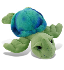 SUPER-SOFT PLUSH - BLUE TIE-DYE GREEN SEA TURTLE10"