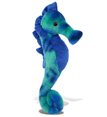 SUPER-SOFT PLUSH - BLUE TIE-DYE SEAHORSE 15"