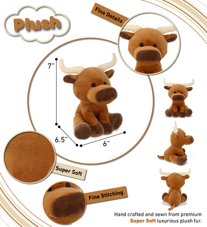 PLUSH - FLOPPY LONGHORN 7"