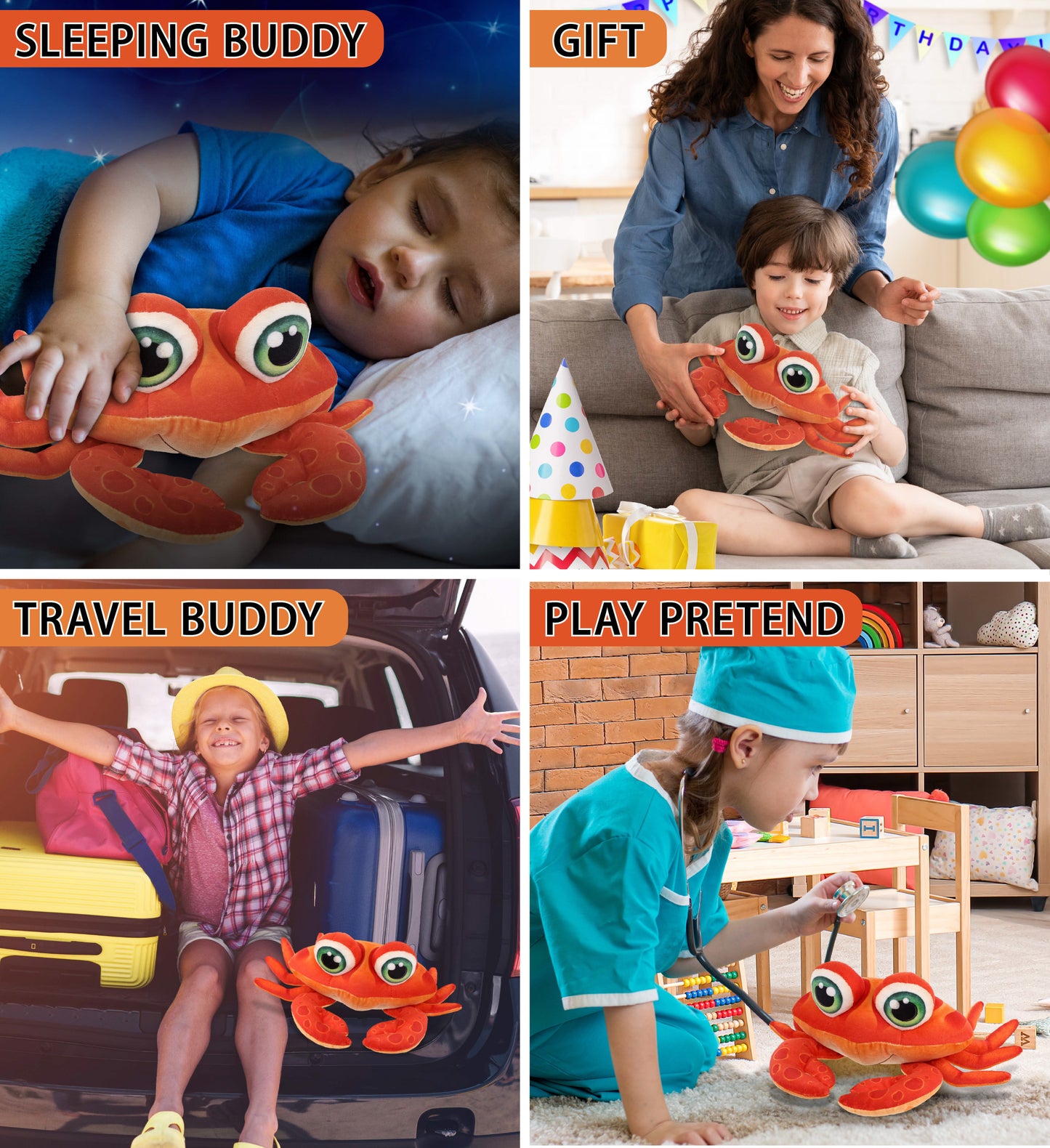 PLUSH BUDDIES - RED CRAB