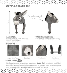SUPER-SOFT PLUSH HAT - DONKEY