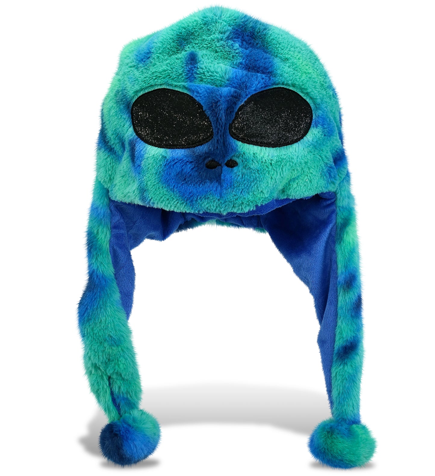 SUPER-SOFT PLUSH HAT - BLUE TIE-DYE ALIEN