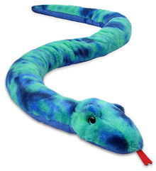 SUPER-SOFT PLUSH - BLUE TIE-DYE SNAKE 60"
