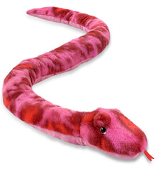 SUPER-SOFT PLUSH - PINK TIE-DYE SNAKE 60"