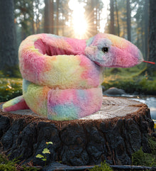SUPER-SOFT PLUSH - RAINBOW SNAKE 60"