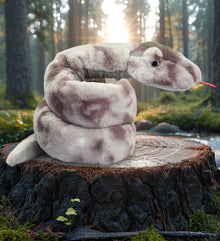 SUPER-SOFT PLUSH - GREY TIE-DYE SNAKE 60"