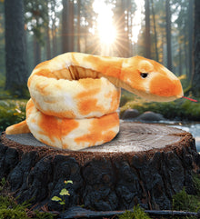 SUPER-SOFT PLUSH - ORANGE TIE-DYE SNAKE 60"