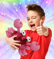 SUPER-SOFT PLUSH - PINK TIE-DYE CRAB 12"