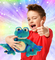 SUPER-SOFT PLUSH - BLUE TIE-DYE FROG 12"