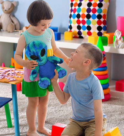 SUPER-SOFT PLUSH - BLUE TIE-DYE ALIEN 9"