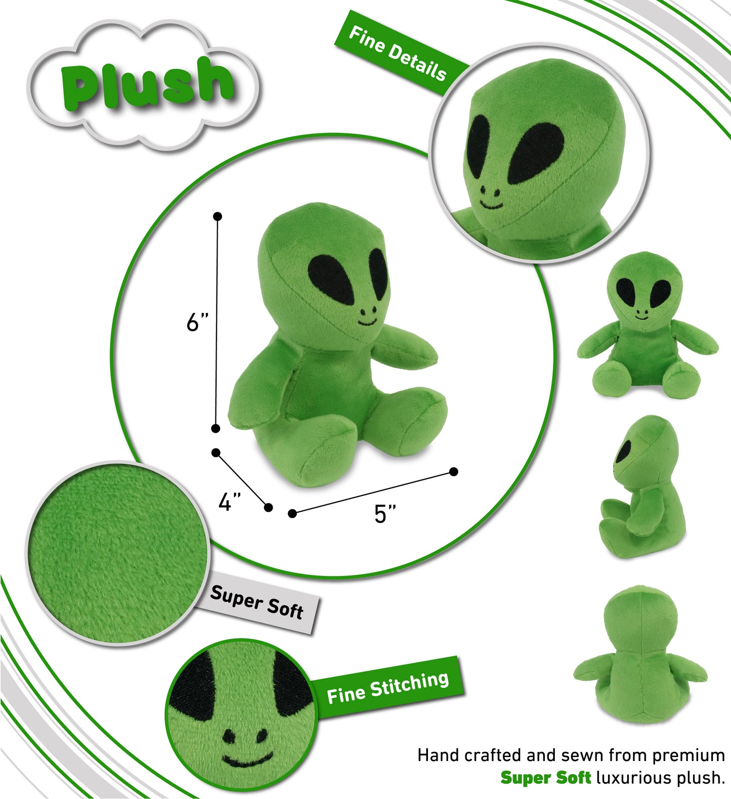 6" PLUSH - SPACE ALIEN