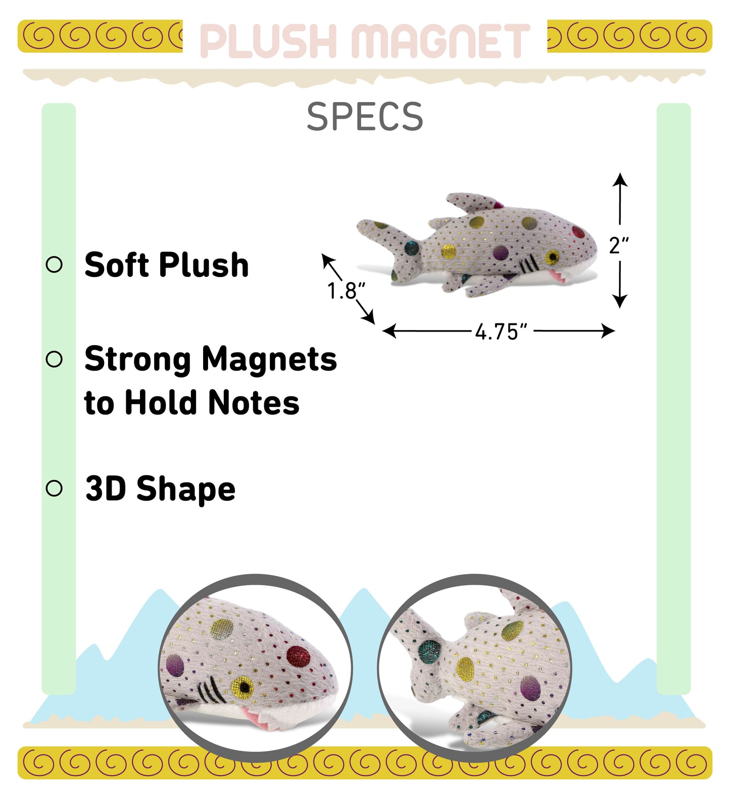 PLUSH MAGNET - SHARK