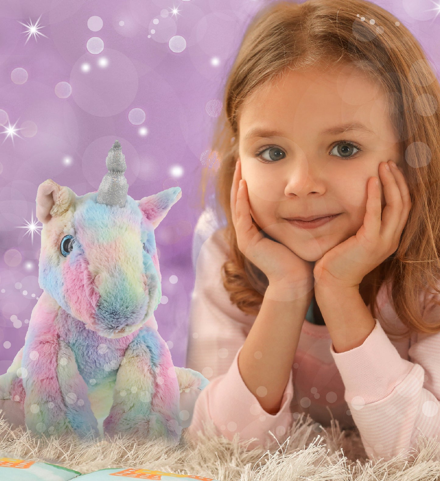 SUPER-SOFT PLUSH - FLOPPY RAINBOW UNICORN