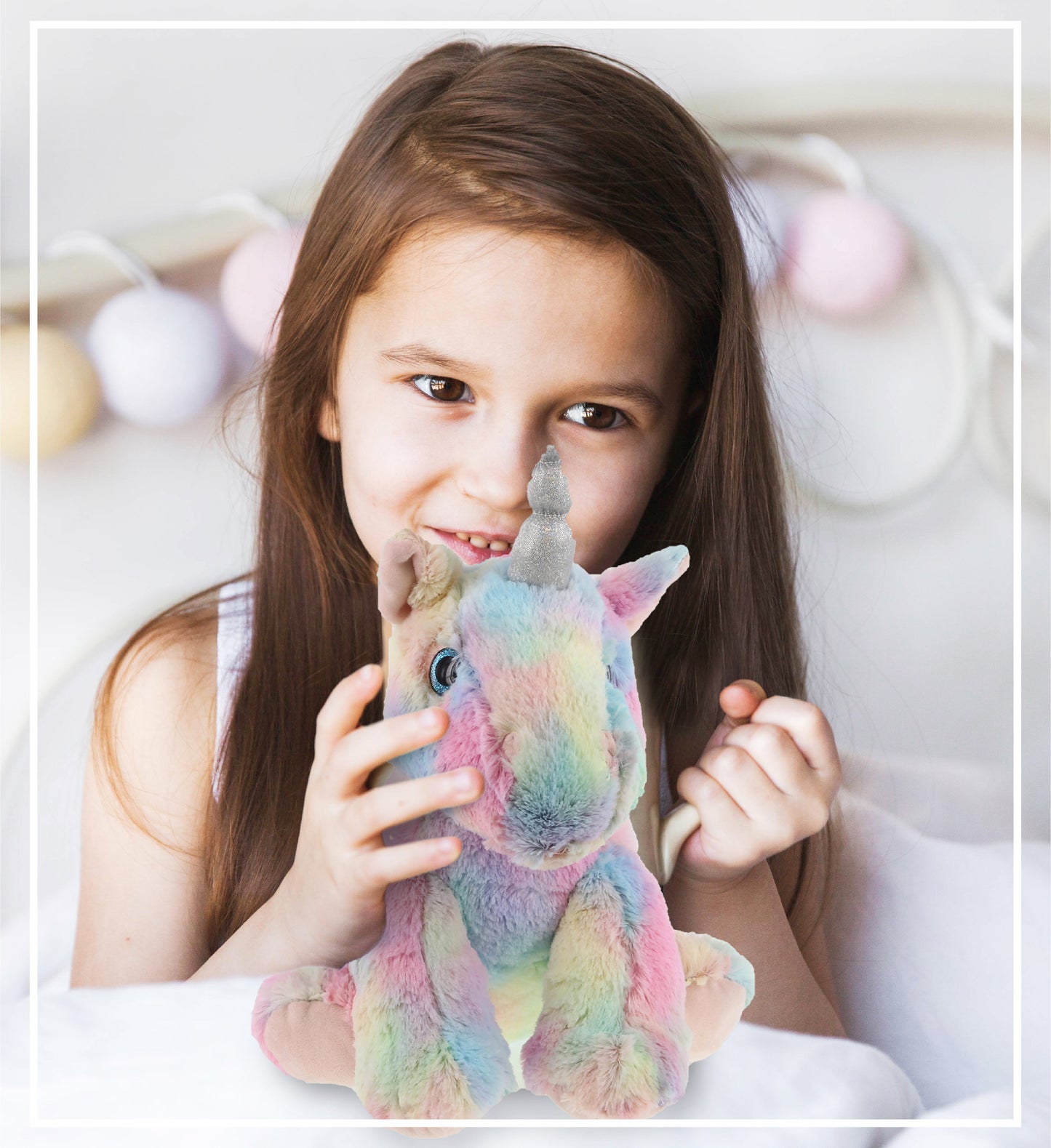 SUPER-SOFT PLUSH - FLOPPY RAINBOW UNICORN