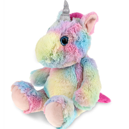 SUPER-SOFT PLUSH - SITTING RAINBOW UNICORN