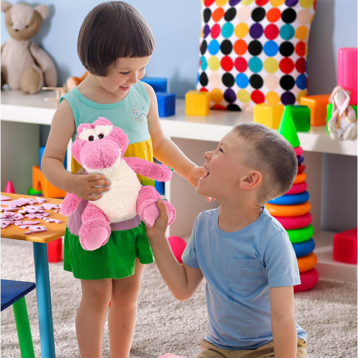 SUPER-SOFT PLUSH - SITTING PINK ALLIGATOR