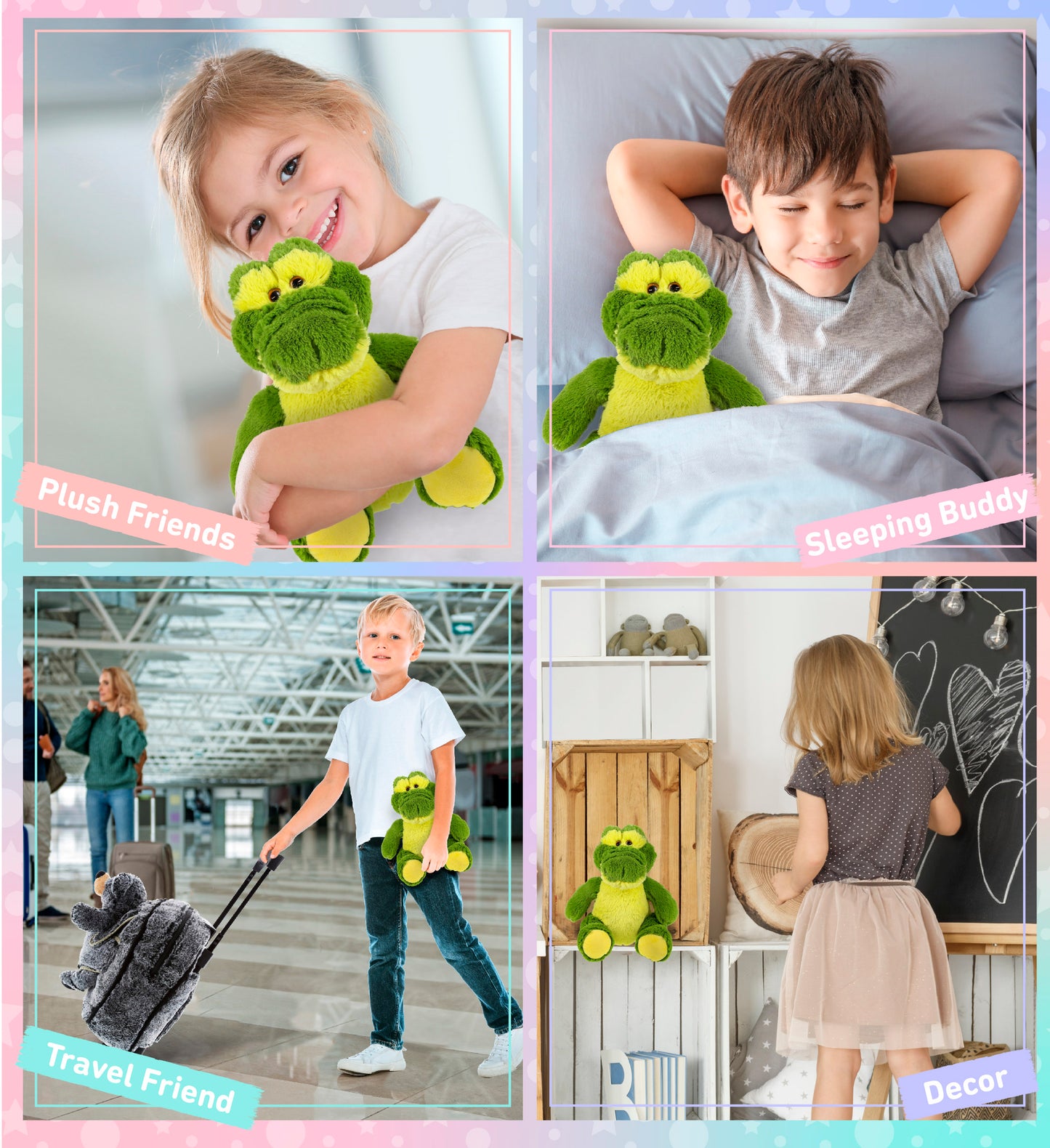 SUPER-SOFT PLUSH - SITTING GREEN ALLIGATOR