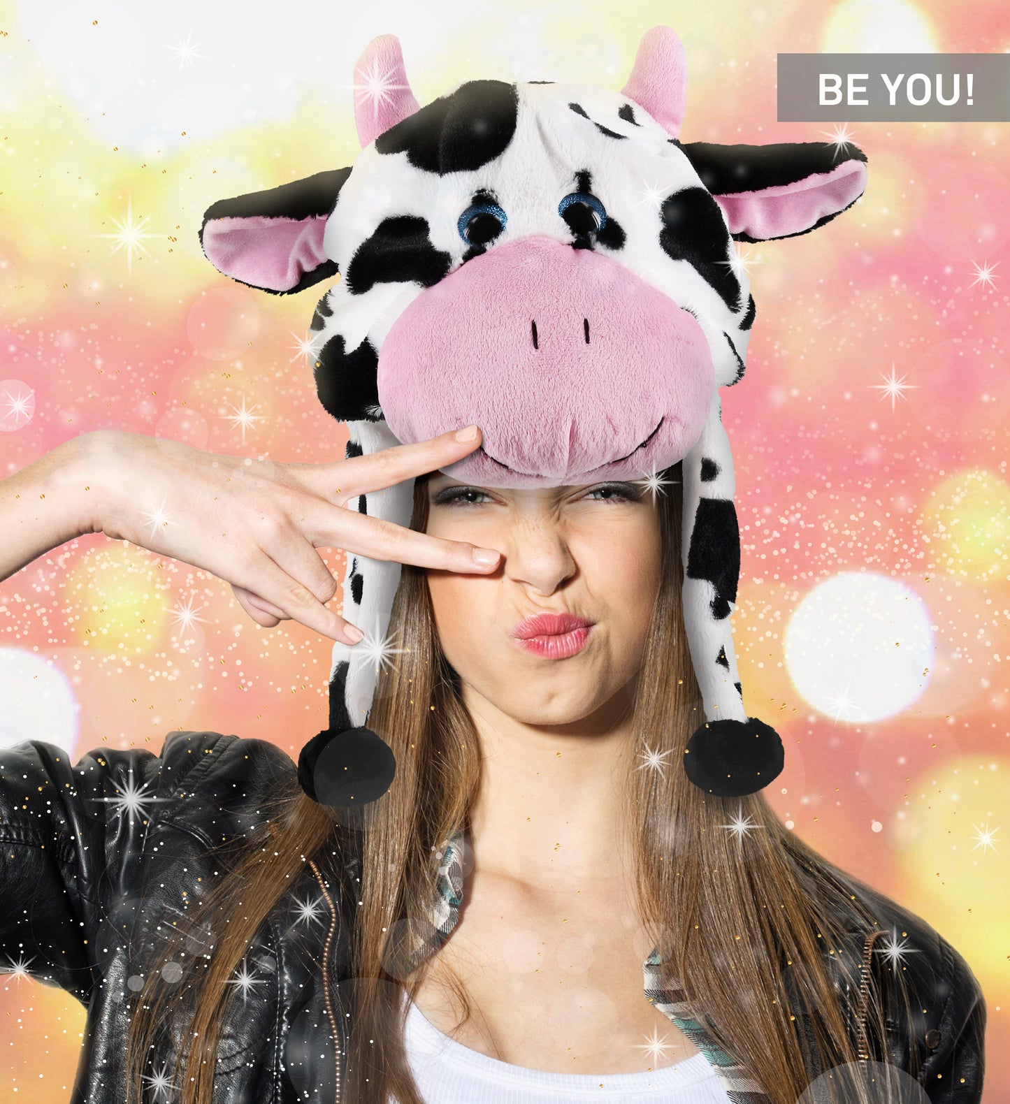 SUPER SOFT PLUSH HAT - COW