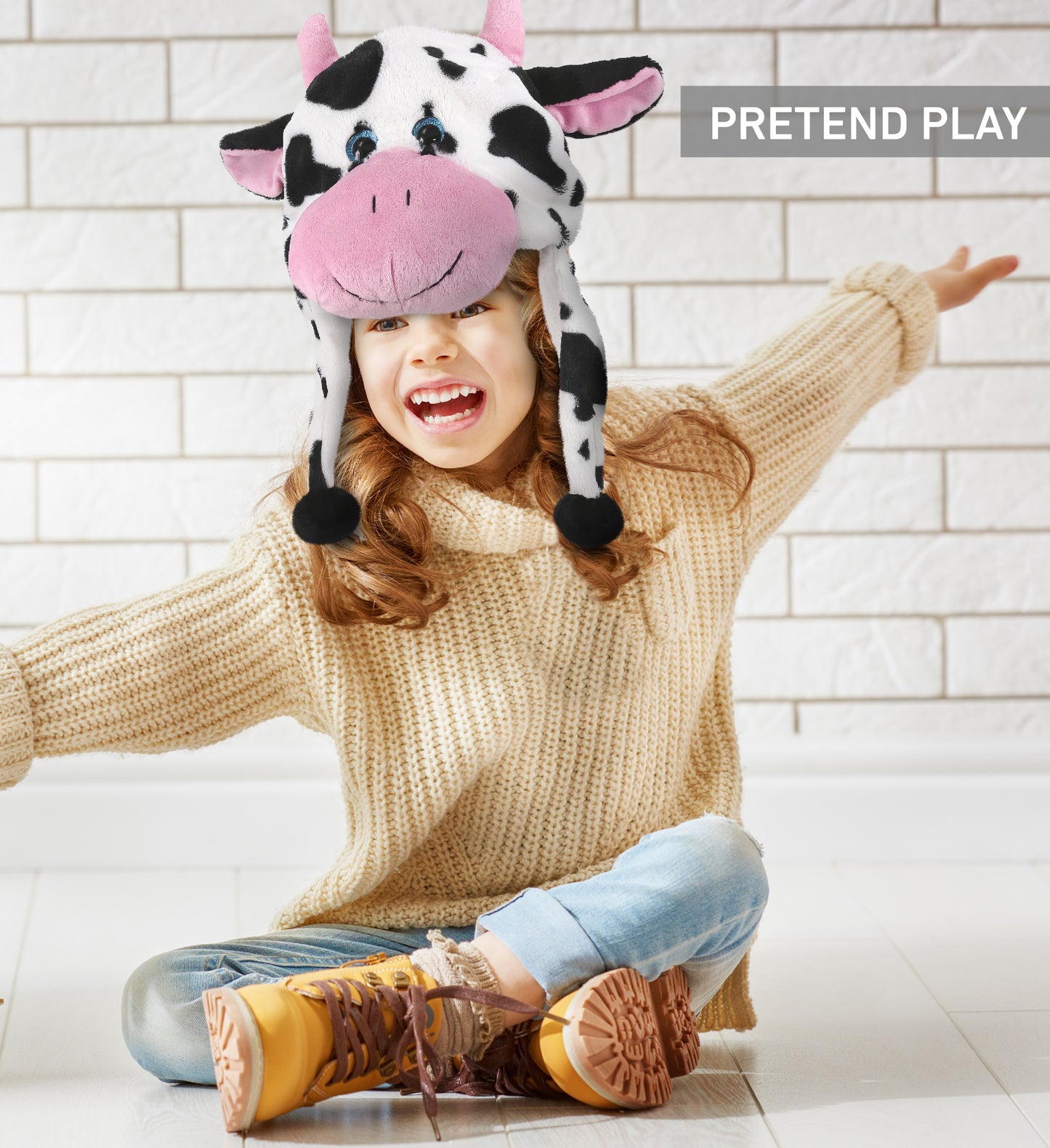 SUPER SOFT PLUSH HAT - COW