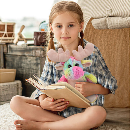 SUPER-SOFT PLUSH - RAINBOW MOOSE 9"